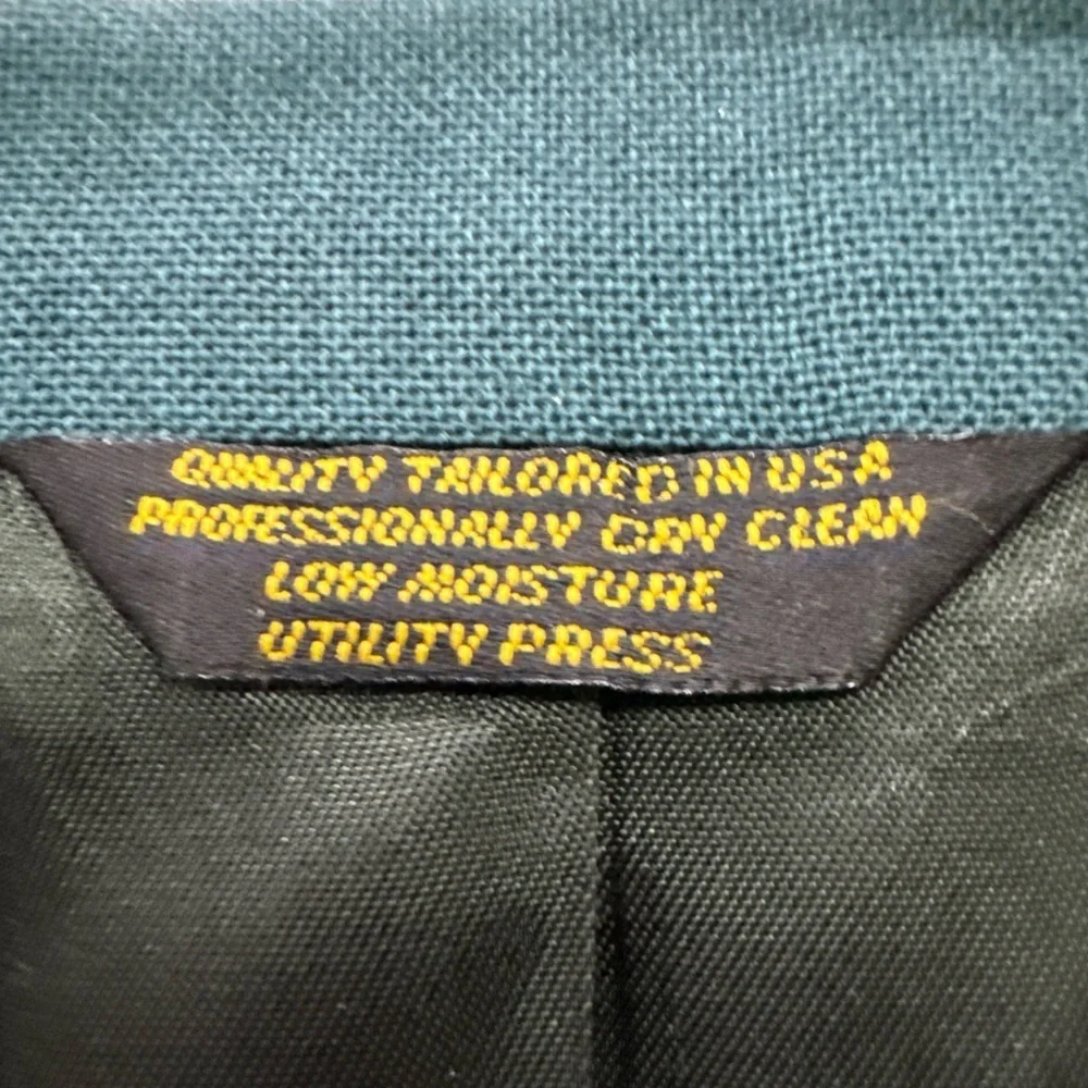 Vtg Palm Beach MASTERS Green Golf Gold Button Blazer Jacket Sport Coat 44 R